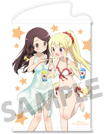 ハロー！！きんいろモザイク 描き下ろしB2タペストリー カレン＆穂乃花